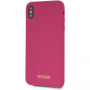 Carcasă Guess Silicone Gold Logo case, pentru iPhone XS Max - roz