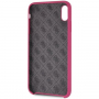 Carcasă Guess Silicone Gold Logo case, pentru iPhone XS Max - roz