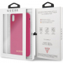 Carcasă Guess Silicone Gold Logo case, pentru iPhone XS Max - roz