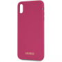 Carcasă Guess Silicone Gold Logo case, pentru iPhone XS Max - roz