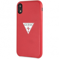 Carcasă Guess PU Leather Case Triangle, pentru iPhone XR - roșu