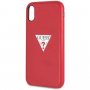 Carcasă Guess PU Leather Case Triangle, pentru iPhone XR - roșu