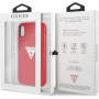 Carcasă Guess PU Leather Case Triangle, pentru iPhone XR - roșu