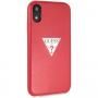 Carcasă Guess PU Leather Case Triangle, pentru iPhone XR - roșu