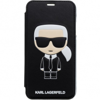 Husă Karl Lagerfeld Ikonik Book, pentru iPhone XR - negru
