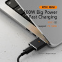 Adaptor de încărcare magnetic USB-C PD 100W / MagSafe 3 pentru MacBook - argintiu