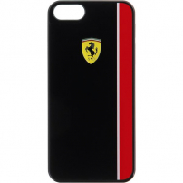 Ferrari Scuderia Hard case FEBKSHCPSEBK iPhone 5/5S/SE, negru