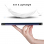 Husă din piele PU cu compartiment pentru Apple Pencil și funcție sleep pentru iPad Air 11" (2024-2026) - albastru închis