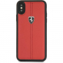 Husă din piele Ferrari Heritage Stripe Hard FEHDEHCPXRE iPhone X/XS, roșu