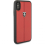 Husă din piele Ferrari Heritage Stripe Hard FEHDEHCPXRE iPhone X/XS, roșu