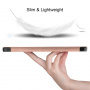 Husă din piele PU cu compartiment pentru Apple Pencil și funcție sleep pentru iPad Air 11" (2024-2026) - roz aurie