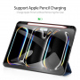 Husă DUX DUCIS Domo cu compartiment pentru Apple Pencil și funcție sleep pentru iPad Pro 11" (2024/2025) - albastru închis