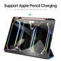 Husă DUX DUCIS Domo cu compartiment pentru Apple Pencil și funcție sleep pentru iPad Pro 13" (2024/2025) - albastru închis