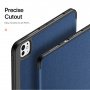 Husă DUX DUCIS Domo cu compartiment pentru Apple Pencil și funcție sleep pentru iPad Pro 13" (2024/2025) - albastru închis