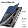 Husă DUX DUCIS Domo cu compartiment pentru Apple Pencil și funcție sleep pentru iPad Pro 13" (2024/2025) - albastru închis