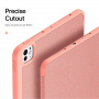 Husă DUX DUCIS Domo cu compartiment pentru Apple Pencil și funcție sleep pentru iPad Pro 13" (2024/2025) - roz