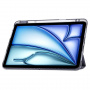 Husă cu spate transparent și suport origami pentru iPad Air 11" (2024-2026) - negru