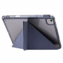 Husă cu spate transparent și suport origami pentru iPad Air 11" (2024-2026) - negru