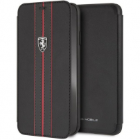 Ferrari FEURFLBKI65BKR Off Track Logo Book case iPhone XS Max, negru