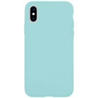 Husă din silicon Tactic Velvet Smoothie pentru iPhone X / XS - albastru azur