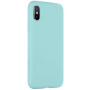 Husă din silicon Tactic Velvet Smoothie pentru iPhone X / XS - albastru azur