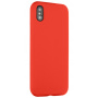 Husă din silicon Tactic Velvet Smoothie pentru iPhone XR - roșu chilli