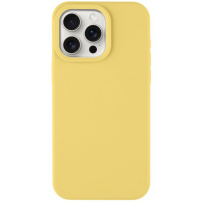 Husă din silicon Tactic Velvet Smoothie pentru iPhone 15 Pro Max - galben banană