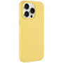 Husă din silicon Tactic Velvet Smoothie pentru iPhone 15 Pro Max - galben banană