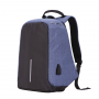 Rucsac de protecţie cu port USB extern pentru iPad / MacBook până la 15" - albastru