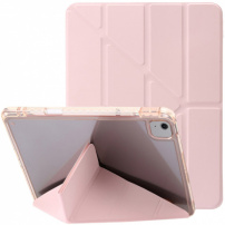 Husă cu spate transparent și suport origami pentru iPad Air 11" (2024-2026) - roz