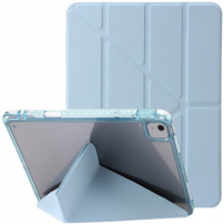 Husă cu spate transparent și suport origami pentru iPad Air 11" (2024-2026) - albastră
