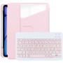 Husă rotativă 360° cu tastatură și compartiment pentru Apple Pencil pentru iPad Air 13" (2024-2026) - roz