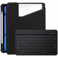 Husă rotativă 360° cu tastatură și compartiment pentru Apple Pencil pentru iPad Pro 13" (2024/2025) - negru