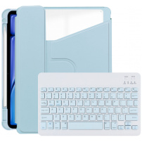 Husă rotativă 360° cu tastatură și compartiment pentru Apple Pencil pentru iPad Pro 13" (2024/2025) - albastră