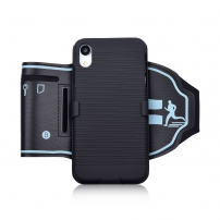 Husă sport, pe mână, pentru iPhone XR - negru