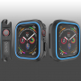 Husă din silicon, pentru Apple Watch 40mm - negru - albastru