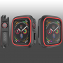 Husă din silicon, pentru Apple Watch 40mm - negru - roșu