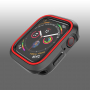 Husă din silicon, pentru Apple Watch 40mm - negru - roșu