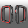 Husă din silicon, pentru Apple Watch 40mm - negru - roșu