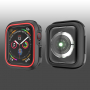 Husă din silicon, pentru Apple Watch 40mm - negru - roșu
