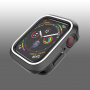 Husă din silicon, pentru Apple Watch 40mm - negru - alb