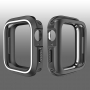 Husă din silicon, pentru Apple Watch 40mm - negru - alb