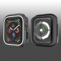 Husă din silicon, pentru Apple Watch 40mm - negru - alb