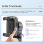 Stick de cardan Bluetooth selfie multifuncțional Q18 cu stabilizator și urmărire a mișcării pentru iPhone - negru