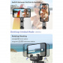 Stick de cardan Bluetooth selfie multifuncțional Q18 cu stabilizator și urmărire a mișcării pentru iPhone - negru
