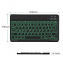 Wireless Tastatură Bluetooth iluminată din spate - neagră