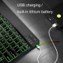Wireless Tastatură Bluetooth iluminată din spate - neagră