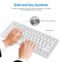 Set tastatură fără fir 2 în 1 și mouse fără fir Bluetooth - argintiu
