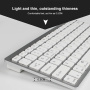 Set tastatură fără fir 2 în 1 și mouse fără fir Bluetooth - argintiu
