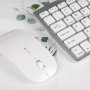 Set tastatură fără fir 2 în 1 și mouse fără fir Bluetooth - argintiu